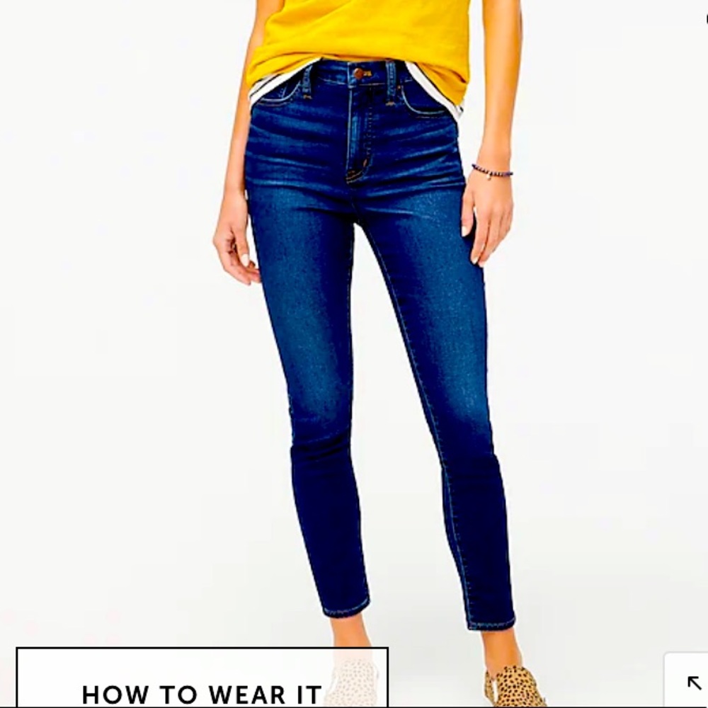 J.Crew LookOut Super High Rise Skinny Blue Jeans